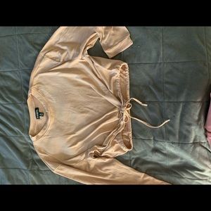 Feathers long sleeve crop